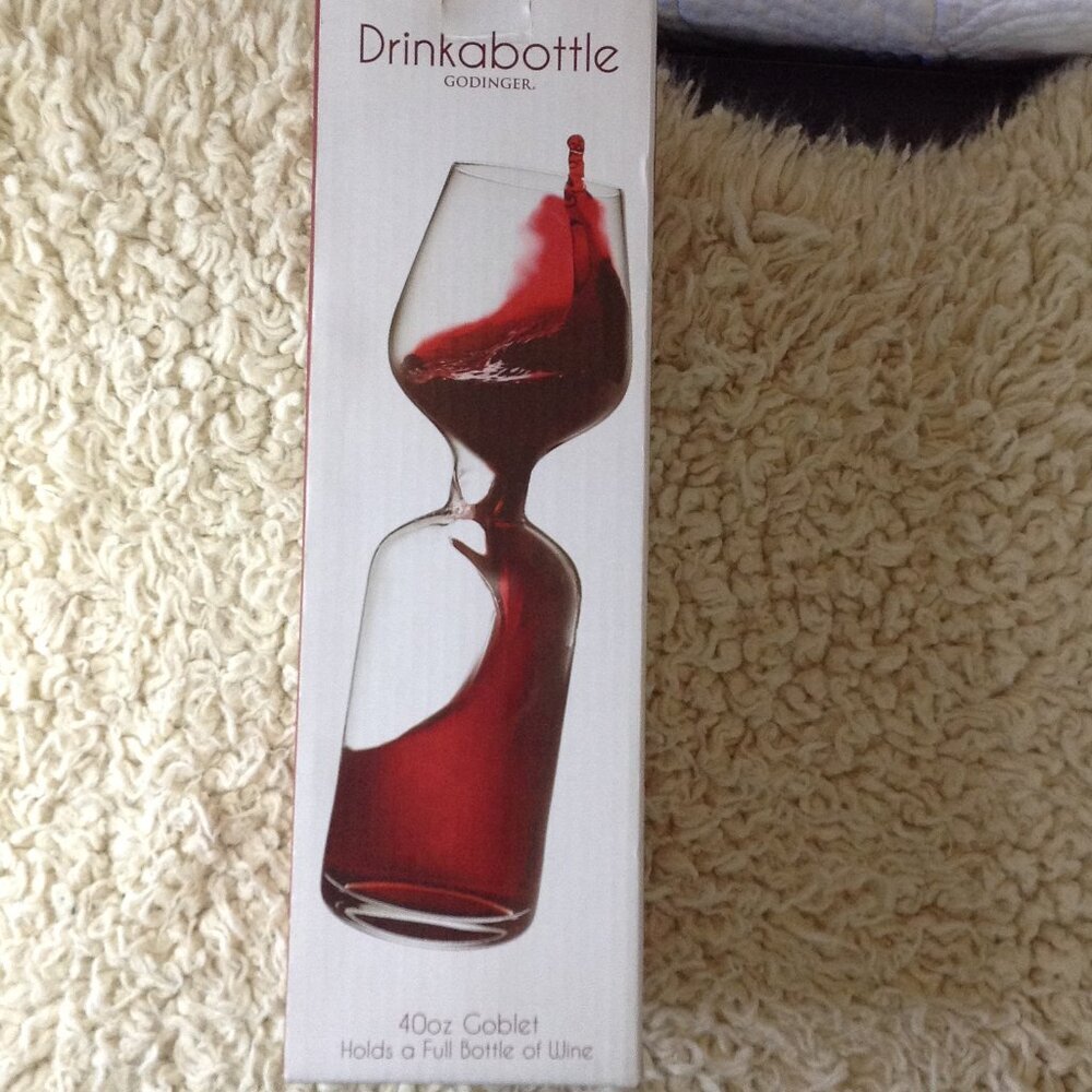 NIB Drink a Bottle; 40oz Goblet; holds a full bottle of wine. Cheers, Party time